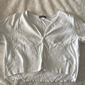 Brandy Melville White Short Sleeve Top